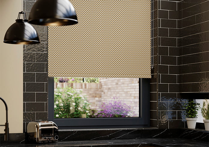 Ted Baker Palm Geo, Gold - Twist&Fit Roller Blind - Image 5